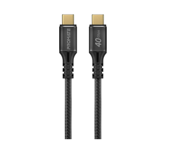Promate 1Meter USB-C To USB-C Thunderbolt 3 Cable With 240Watts PD - Black in UAE