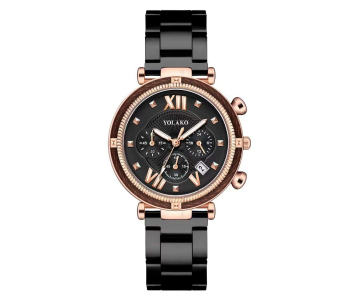 Starry Sky Analog Watch With Stainless Steel Strap For Women - Black in KSA