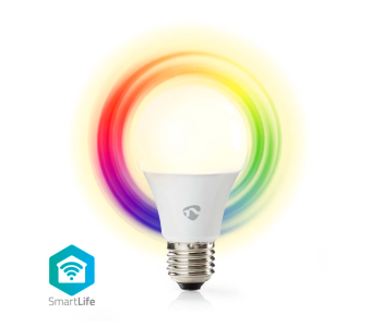 Express Delivery - Nedis WIFILC11WTE27 Full Colour and Warm White E27 WiFi Smart LED Bulb - White - ID 123324