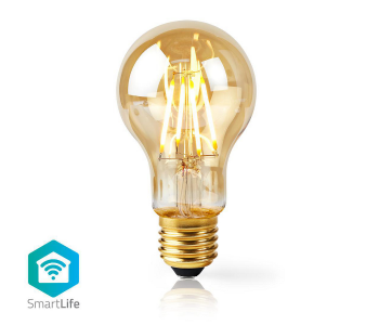 Express Delivery - Nedis WIFILF10GDA60 E27 A60 5W 500lm WiFi Smart LED Filament Bulb - Gold - ID 123323