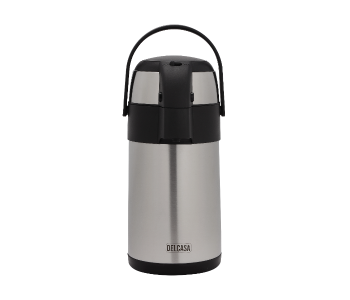 Delcasa DC2354 3 Litre Stainless Steel Airpot Vacuum Flask - Silver And Black in UAE