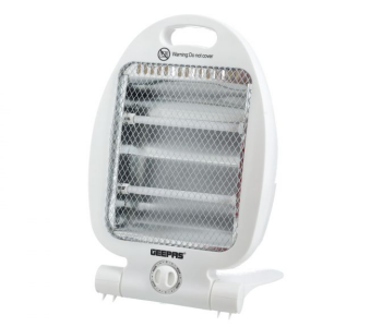 Express Delivery - Geepas GQH28521 800Watts Adjustable Thermostat Quartz Heater - White - ID 123617