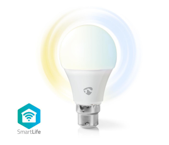 Express Delivery - Nedis WIFILW10WTB22 Warm to Cool White B22 WiFi Smart LED Bulb - White - ID 123300