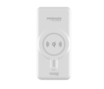 Promate 10000mAh 20Watts Powermag 10 Magnetic Wireless Power Bank - White in OMAN