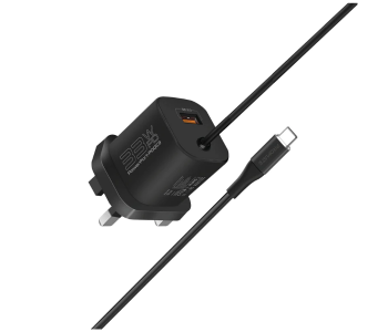 Promate 1.5Meter Premium 33Watts USB-C Charger UK - Black in OMAN