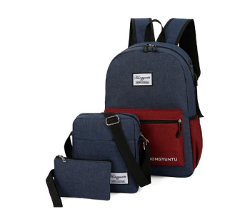 Galaxy Unisex Set Of 3 Pieces Business Laptop Backpack - Blue in KSA