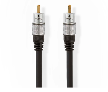 Express Delivery - Nedis CAGC24170AT50 5 Meter Digital Audio Cable RCA Male to Male - Black - ID 123043