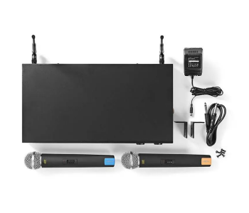 Express Delivery - Nedis MPWL621BK 16-Channel and 2 Microphones Included Wireless Microphone Set - Black - ID 123316