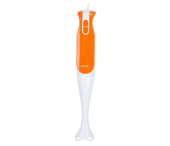 Geepas GHB43039UK 200Watts 2 Speed Stainless Steel Blades And Detachable Stick Hand Blender - White And Orange in UAE