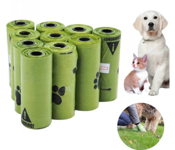 Express Delivery - GTC 22000944 8 Rolls 120 Bags Degradable Dog Waste Bags - Green - ID 124362