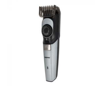 Geepas GTR56042 Stainless Steel Blade Rechargeable Hair Trimmer - Black And Silver in UAE