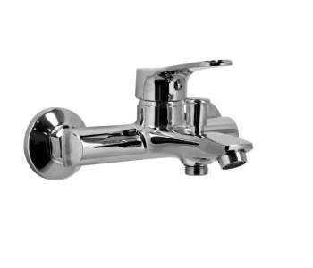Geepas GSW61101 Wall Mounted Single Lever Bath Shower Mixer Tap - Silver in UAE