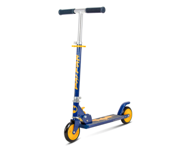 Express Delivery - Spartan Batman 120mm Folding Scooter For Kids - Blue and Yellow - ID 125370