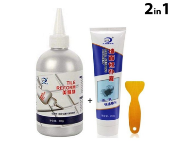 Generic 250g Wall Cracks Repair Ointment Peeling Off Scraper + Tile Beauty Grout Tile Grout Repair Pen Tile Gap Refill Agent Tile Reform Coating Tile Sealer Repair Glue in OMAN