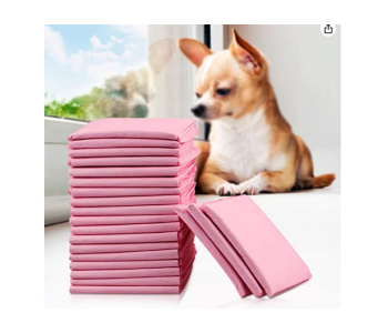 Cat And Dog Pet Training Pee Pads Super Absorbent Disposable Healthy Puppy Pads For Dog Cats 60cmx60cm 40pcs - Pink in UAE