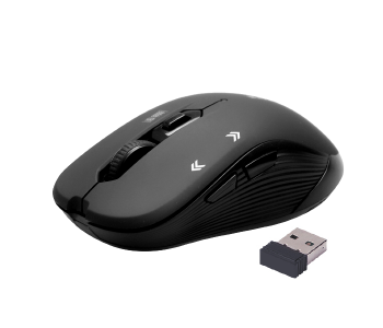 Promate Portable Optical Tracking 2.4G Wireless Mouse With Mini USB Receiver - Black in UAE