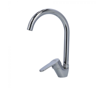 Geepas GSW61102 Chrome Plated Metal Lever Handle Single Lever Sink Mixer - Silver in UAE