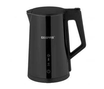 Express Delivery - Geepas GK38051 1.7 Litre Boil Dry Protection Digital Electric Kettle - Black - ID 124302