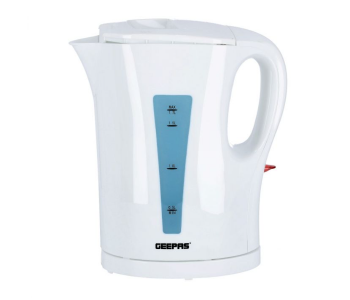 Geepas GK38029UK 1.7 Litre Auto Shut Off Boil Dry Protection Cordless Electric Kettle - White in UAE