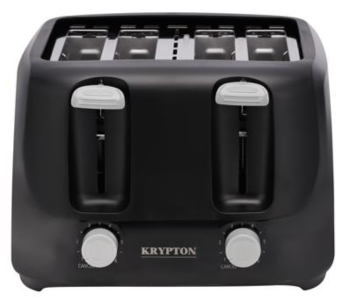 Krypton KNBT6295 1400Watts 4 Slice Bread Toaster - Black in UAE