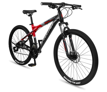 Express Delivery - Spartan 27.5 Inch Ampezzo Mountain Bike Alloy Bicycle For Adult - Black and Red - ID 125392