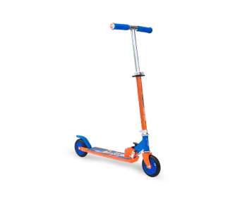 Express Delivery - Spartan Hotwheels 120mm Folding Scooter For Kids - Blue and Orange - ID 125372