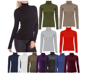 FN-Set Of 4 Unisex Winter High Neck Full Sleeve T Shirt in KSA