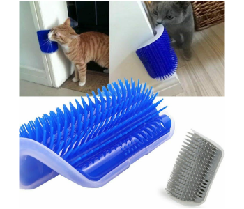 Express Delivery - GTC 22000946 Cat Corner Self Groomer with Catnip Wall Corner Massage Comb Corner Scratcher - Blue - ID 124360