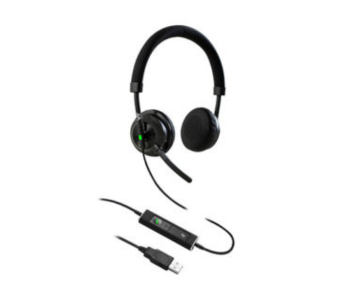 VT8200 Duo+3.5mm Plug And Play Wired Headset - Black in UAE