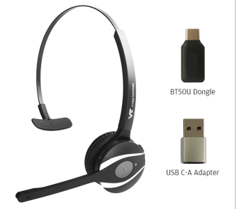 VT9200 Mono+BT50U Microphone With ENC Function Bluetooth Headset - Black in UAE