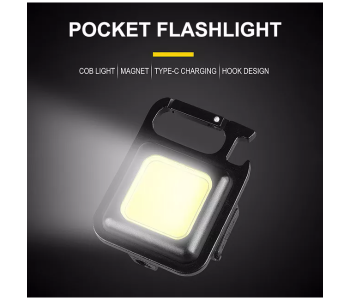 Portable Pocket Flashlight Keychains Mini Lantern LED Flashlight Work Light USB Rechargeable For Outdoor Camping Light Corkscrew in KSA