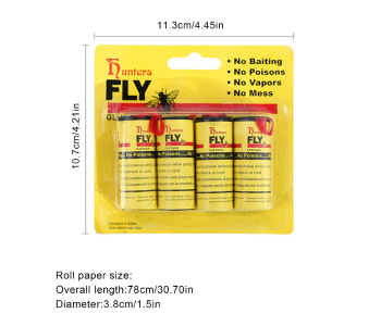 Express Delivery - SARI 4 Rolls Sticky Fly Catcher Bugs Trap Mosquito Glue Easy to Use - ID 128290