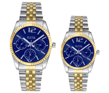 Rio Double Color Strap Couple Watch - Blue in KSA
