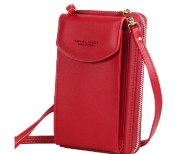 Express Delivery - Forever Young 2 Pocket Messenger Bag for Women- Red - ID 70845