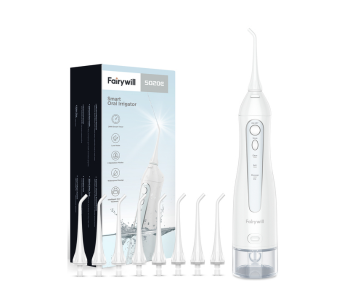 Express Delivery - Fairywill FW5020E-W IPX7 3-Personalised Mode Water Flosser Oral Irrigator -White - ID 128957