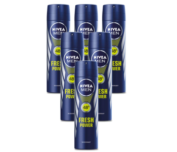 Nivea 150ml Fresh Power Deodorant Spray For Men - Pack Of 6 in UAE