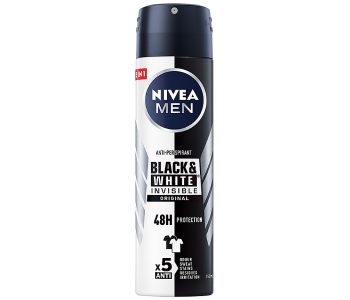 Nivea 150ml Black And White Invisible Original Anti Perspirant Deodorant Spray For Men in UAE
