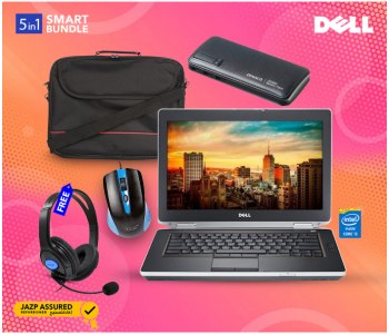 Dell Latitude 6430 14 Inch 3rd Gen Intel Core I5 Processor 8GB RAM 500GB Storage Windows 10 Refurbished Laptop + Padded Strap 15.6 Inch Laptop Bag - Black + Enet Wired Optical USB Mouse - Black + Generic Demaco Super Power Bank 20000mAh - White + Gaming Headset With Mic For P4 And X One - Black in KSA