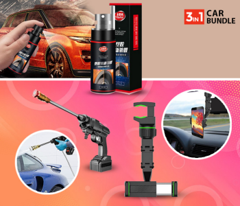 Generic 48V High Pressure Portable Washer Cordless Car Washing Gardening Tool Spray Gun - Black + FN-Car Restorer Cream-A + Generic 360 Rotatable Multifunctional Rear View Mirror Car Phone Holder Mount - Green in OMAN