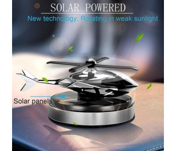 Express Delivery - Solar Power Helicopter Air Freshener Car Fragrance Diffuser Creative Home Diffuser with 2 Flavour Essence - ID 129092