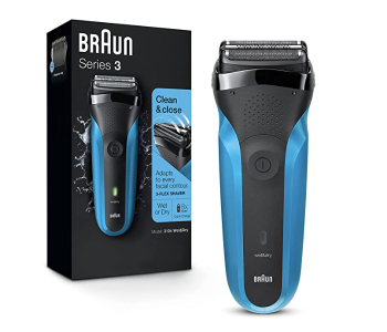 Braun SHAVER310S Wet And Dry Rechargeable Battery Powered Cordless Advanced German Engineering Water Proof Shaver For Men-Blue in UAE