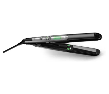 Braun ST710 Heat Control 24mm Thick Ceramic Plates 2m Long Cable Hair Straightener-Black in UAE