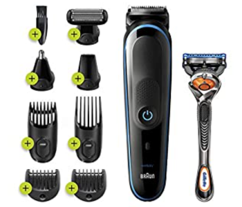 Braun MGK5280 Rechargeable All In One Body Groomer Detail Trimmer-Blue And Black in UAE