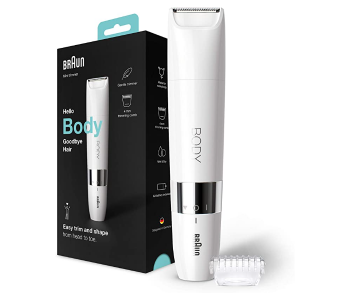 BRAUN BS1000 Corded Electric Stainless Steel Mini-sized Waterproof Trimmer -White in UAE