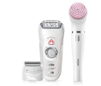 BRAUN SES7875BS Cordless Regular Use 5 In 1 Beauty Set Epilate Shave Trim Cleanse Exfoliate Epilator-White in UAE