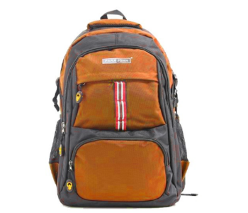 Para John PJSB6015A18 18-inch School Backpack- Orange Black in UAE