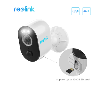 Express Delivery - Reolink Argus 3 Pro 2K Wire Free Camera Battery- WIFI Camera -White - ID 129338