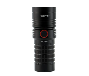 Geepas GFL51044 Waterproof XHP70 LED Lithium Battery Flash Mobile Charging Light-Black in UAE