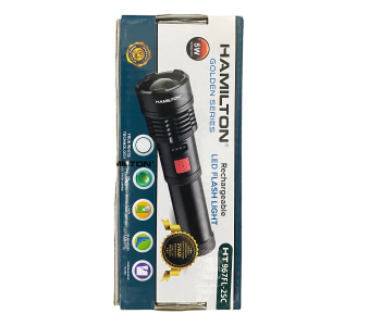 Express Delivery - Hamilton HT-967FL-2SC 130000 Hours Life for LED Bulb Rechargeable 5W LED Flash Light Torch - ID 129220