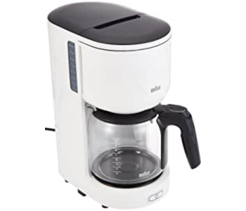 Braun KF3100 Plastic 10 Cup Capacity 1000 Watt Anti Drip System Coffee Maker - White in UAE